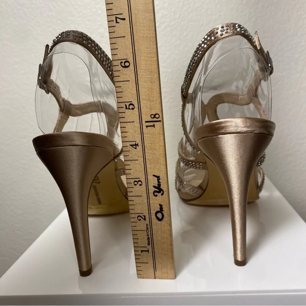 INC Sparkling Rhinestone Strappy Heels Size 9.5 Brand New in Box